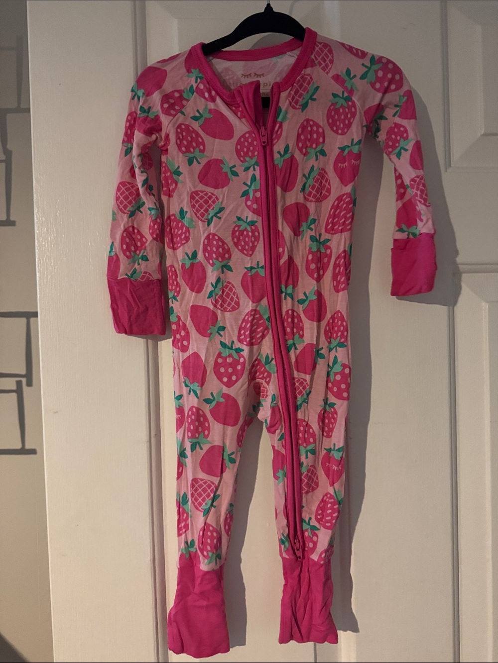 Little Sleepies  Strawberry Print One-Piece Pajamas